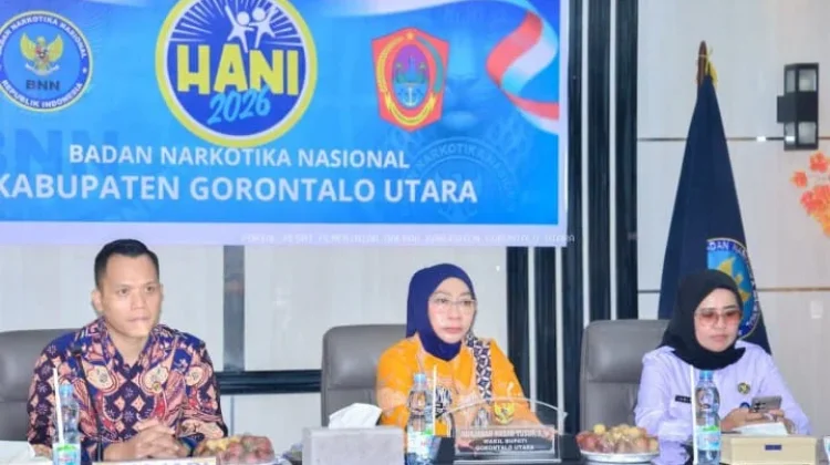 Wabup Gorut Ikuti Rakor Peringatan Hari Anti Narkoba 2026