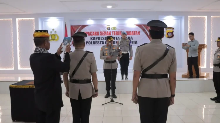 Kapolsek Kota Utara Berganti, Kapolresta Gorontalo Kota Tekankan Layanan Publik