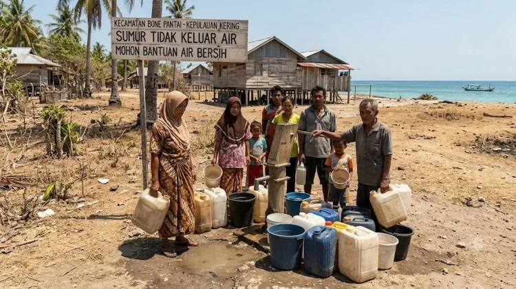 Empat Desa di Bone Pantai Terima Bantuan Air Bersih Akibat Kemarau