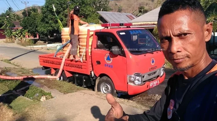 Musim Kemarau, BPBD Gorontalo Utara Distribusikan Air Bersih