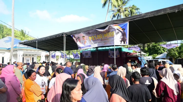 Ribuan Masyarakat di Bilihu Padati Lokasi Pasar Murah Bers