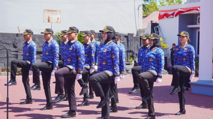 Rapi dan Kokoh penampilan Personil Dishub Provinsi Gorontalo di Lomba PBB