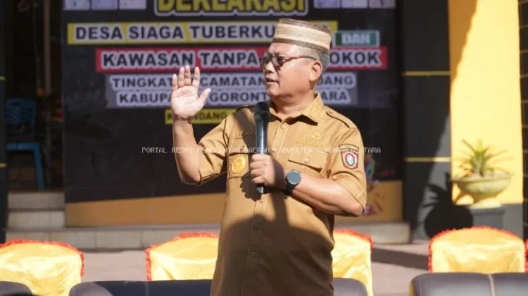 Bupati Gorut Deklarasikan Desa Siaga TBC dan KTR di Kwan
