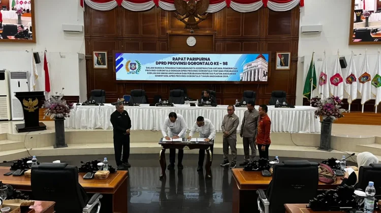 DPRD dan Pemprov Gorontalo Teken Perubahan KUA dan P-PPAS APBD 2026