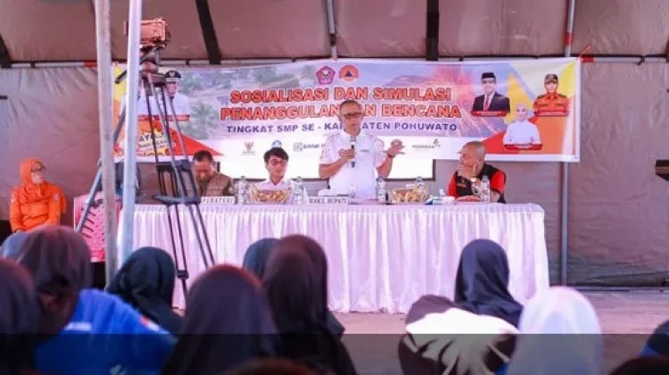 Wabup Pohuwato Buka Simulasi Bencana bagi Siswa SMP