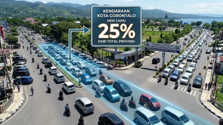 Kendaraan di Kota Gorontalo Capai 25 Persen dari Total Kendaraan Provinsi