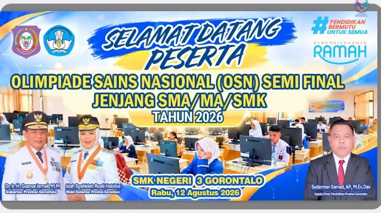 Dikbud Gorontalo Dorong Semangat Berprestasi melalui OSN Semifinal 2026