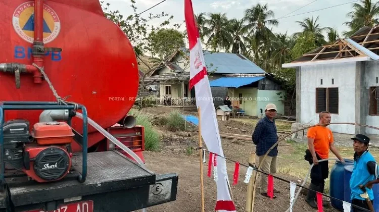 BPBD Provinsi Gorontalo Salurkan Air Bersih untuk Warga Terdampak Kekeringan di T