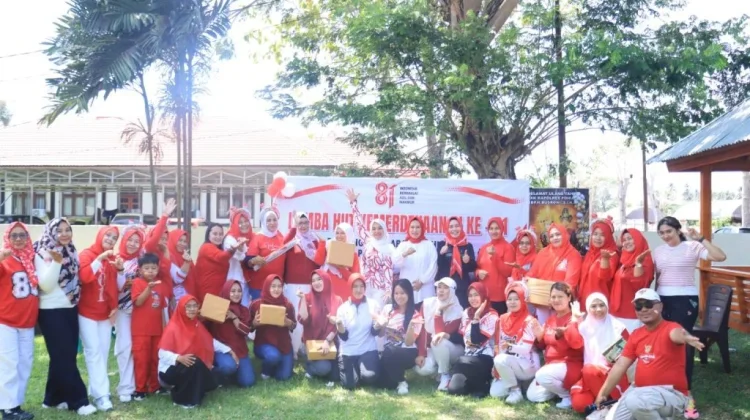 Bhayangkari dan Polwan Pohuwato Meriahkan HUT Kemerdekaan RI