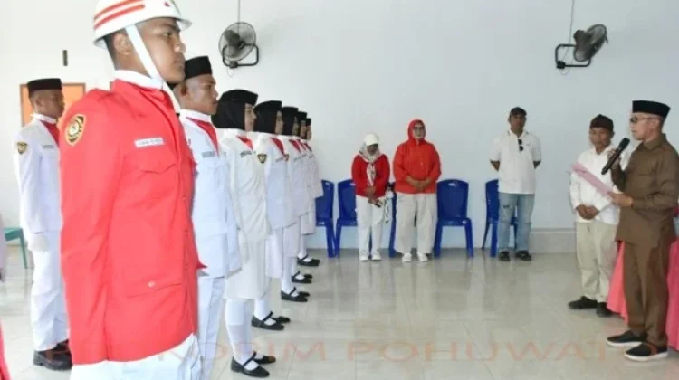 Wabup Pohuwato Kukuhkan Paskibraka Kecamatan Randangan
