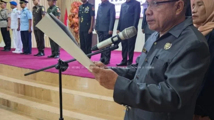 Ayis Yusuf Pimpin Ikrar Pengukuhan Paskibraka Gorontalo Utara