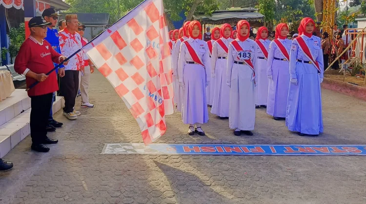 Lomba Gerak Jalan HUT ke-81 RI di Limboto Diikuti 54 Regu SMP/MTs