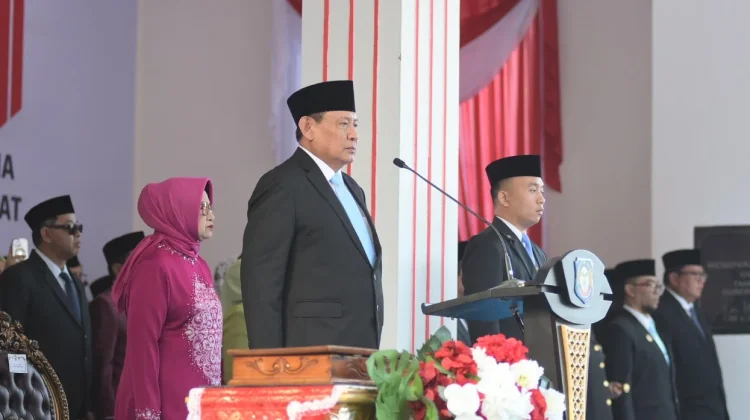Upacara Penurunan Bendera HUT ke-81 RI di Gorontalo Berlangsung Khidmat