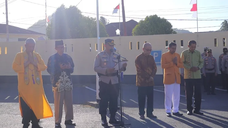 Polresta Gorontalo Kota Gelar Doa Bersama Lintas Agama untuk Korban Gempa NTT