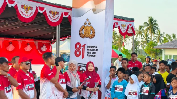 Merdeka Fun Run, Cara Polsek Popayato Barat Semarakkan HUT RI dan Hari Juang Polri