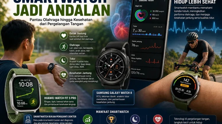 Smartwatch Jadi Andalan, Pantau Olahraga dan Kesehatan dari Pergelangan Tangan