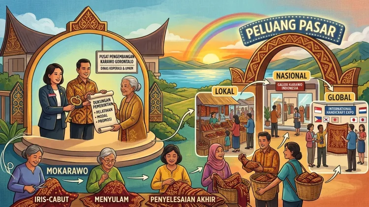 Dukungan Pemerintah Buka Peluang Pasar bagi Pengrajin Karawo Gorontalo