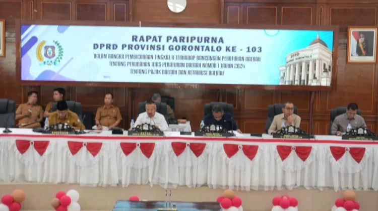 Deprov Gorontalo Setujui Ranperda Perubahan Pajak dan Retribusi