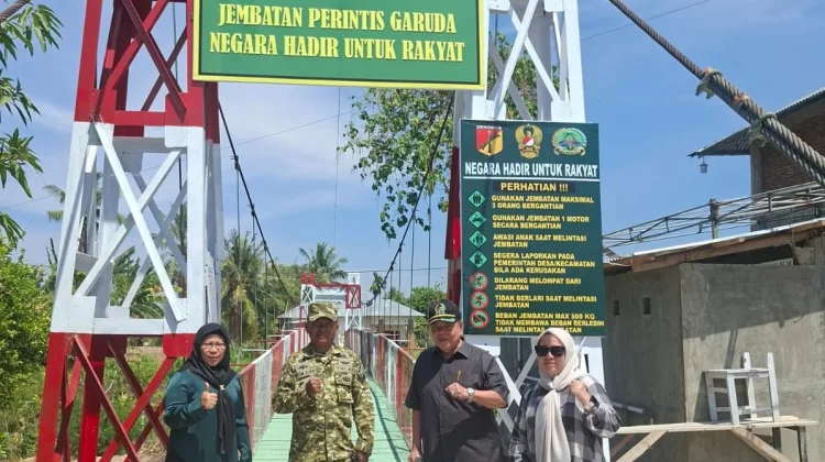 Komisi III Deprov Gorontalo Tinjau Hasil Pembangunan Jembatan Merah Putih Hutuo