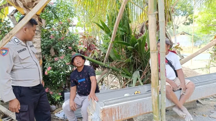 Kemarau Panjang, Bhabinkamtibmas Ingatkan Warga Bongo IV Cegah Karhutla