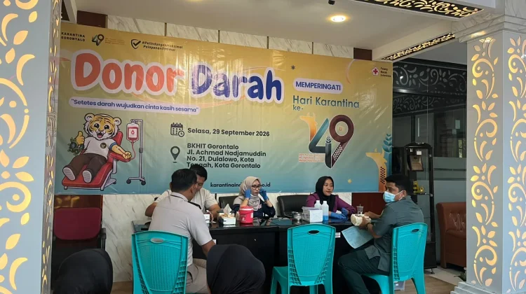 Donor Darah Warnai Hari Karantina ke-149 di Gorontalo