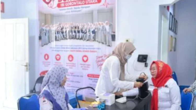 Wabup Gorut Hadiri Bakti Sosial Donor Darah HUT PMI