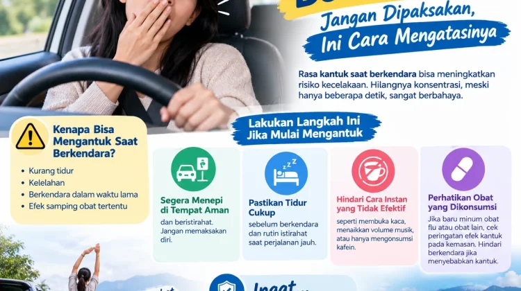 Ngantuk saat Berkendara? Jangan Dipaksakan, Ini Cara Mengatasinya