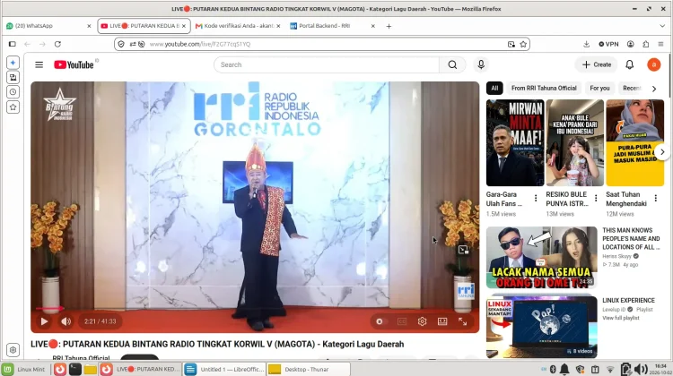 Dua Utusan RRI Gorontalo Unjuk Gigi di Putaran Kedua Final Bintang Radio Korwil V