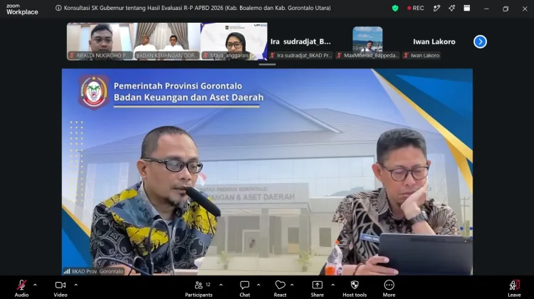 BKAD Provinsi Gorontalo Evaluasi Rancangan Perubahan APBD Kabupaten Gorut