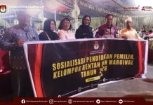 KPU Pohuwato Edukasi Pemilih Suku Sangihe di Desa Karangetang
