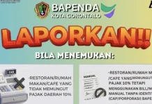 Bapenda Kota Gorontalo Minta Warga Laporkan Pajak dan Bill Manual