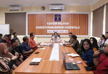 Kanwil Kemenkum Gorontalo Gelar Rapat Tim Seleksi Pembangunan ZI WBK/WBBM