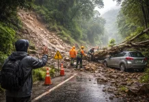 Tips keselamatan saat terjadi pohon tumbang atau longsor