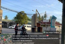 Beri Rasa Aman, Samapta Polda Gorontalo Atur Lalu Lintas