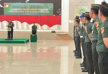 Kasrem 133/NW Pimpin Kenaikan Pangkat Prajurit Periode April 2026