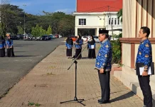 Sekda Gorut Sidak Kehadiran ASN Saat Apel KORPRI