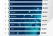 Sepuluh Provinsi dengan Penetrasi Internet Tertinggi di Indonesia 2025