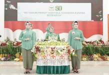 Peringati HUT Ke-80 Persit Kartika Chandra Kirana, Korem 133/NW Gelar Syukuran