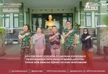 KPU Gorontalo Koordinasi dengan Korem 133 Nani Wartabone Terkait PDPB 2026