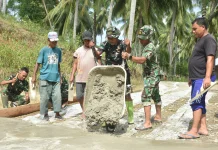 Pembangunan Jalan Rabat Beton di Desa Hutamonu Mulai Dikerjakan