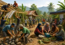 Gotong Royong atau Mohuyula Perkuat Solidaritas Warga Desa Tinelo