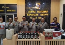 Polsek Marisa Polres Pohuwato Sita Miras di Kawasan Pantai Pohon Cinta