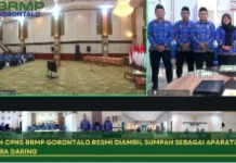 BRMP Gorontalo Ikuti Pelantikan Serentak PNS Kementan