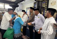 Kakankemenag Kabgor Hadiri Pelepasan 161 JCH di Masjid Baiturrahman Limboto