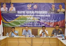Di Raker KONI, Disparekrafpora Gorontalo Tegaskan Komitmen Majukan Olahraga