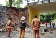 BPBD Turun Langsung Cek Longsor di Jalan menuju Kantor Gubernur Gorontalo