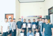 Polres Pohuwato Tahan Enam Tersangka Kasus Pengrusakan Perusahaan