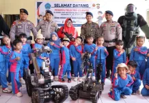 Satbrimob Gorontalo Terima Kunjungan Edukasi TK UNG