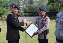 Satbrimob Gorontalo Beri Penghargaan 36 Personel Teladan
