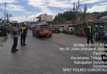 Polres Gorontalo Urai Kemacetan Pembagian Daging Kurban di Pantungo